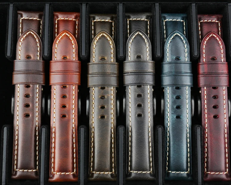 Leather Strap For Watch – 18–26mm Vintage Band | Wellstraps™ Wellstraps