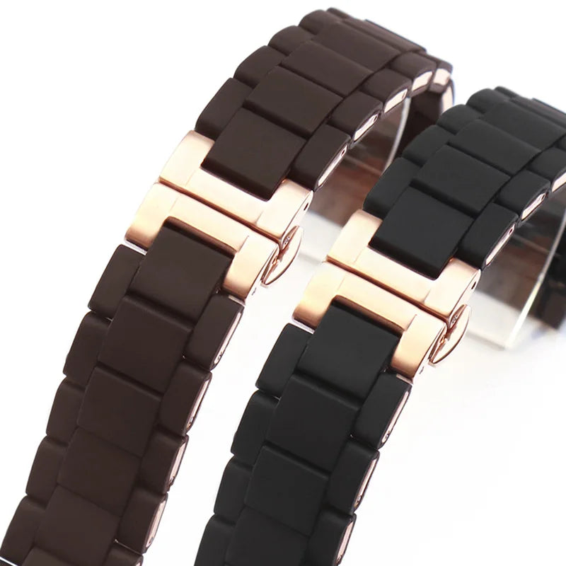 Rubber Watch Strap with Curved Ends – 20/23mm | Wellstraps™