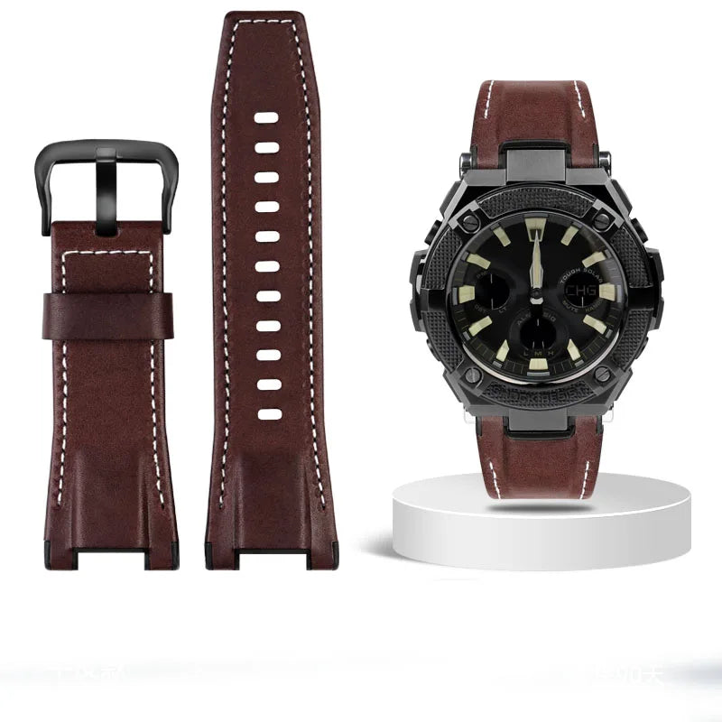 Leather Strap For Sport Watch – 26mm Notched Band | Wellstraps™ Wellstraps