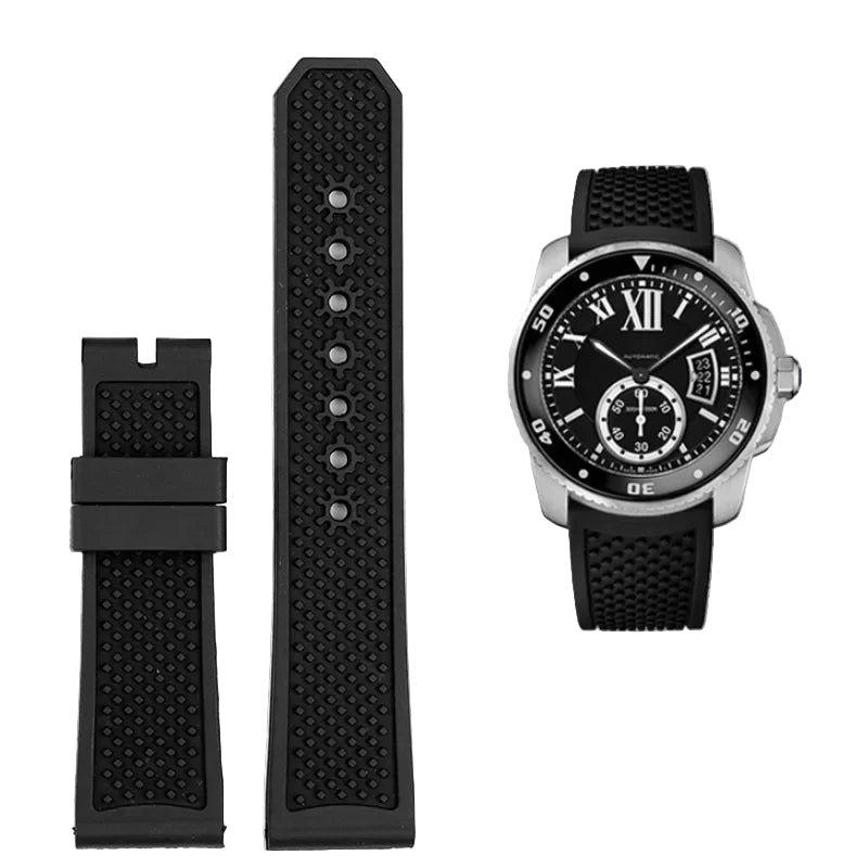 Premium Rubber Strap – Black & Blue Options | Wellstraps™ Wellstraps™
