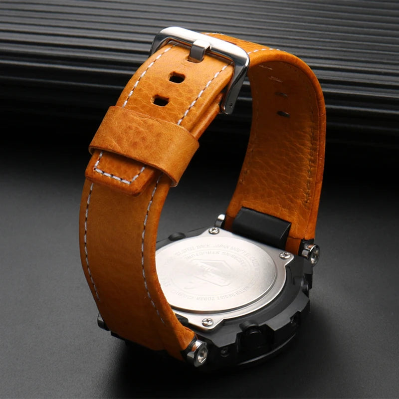 Leather Strap For Sport Watch – 26mm Notched Band | Wellstraps™ Wellstraps