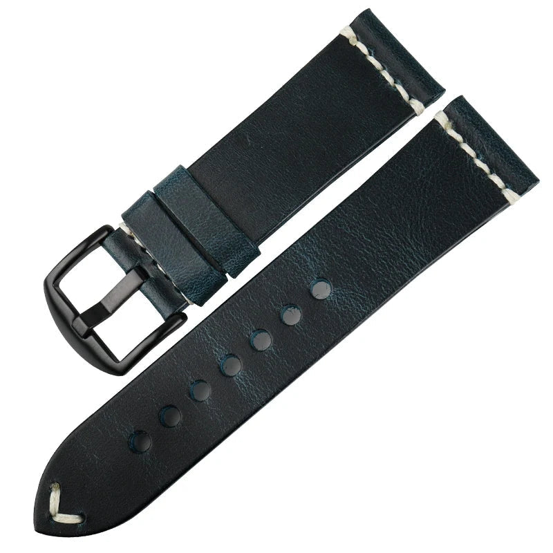 Vintage Leather Strap For Watch – 20/22/24mm Replacement Band | Wellstraps™ Wellstraps