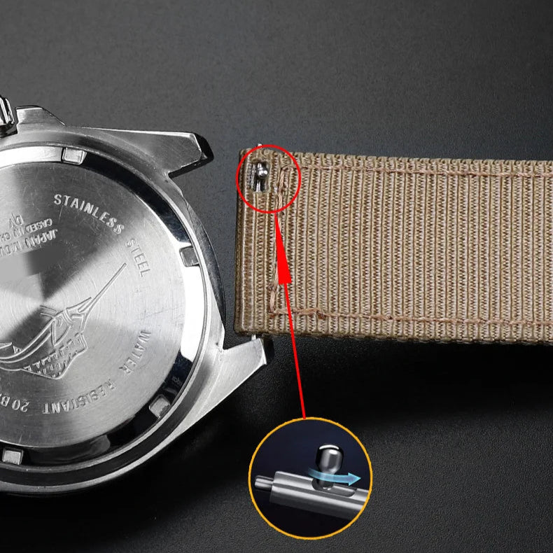 Nylon Canvas Watch Strap – 22mm | Wellstraps™ Wellstraps™