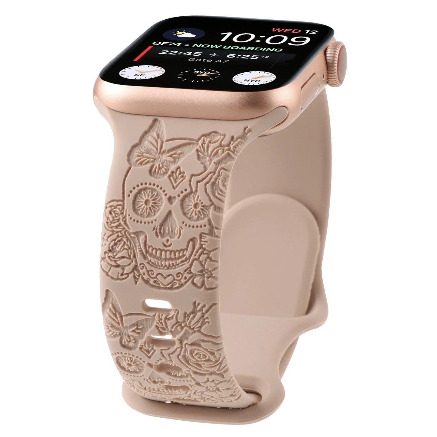 Rubber Strap – Skull Engraved – Multiple Sizes | Premium Design Wellstraps