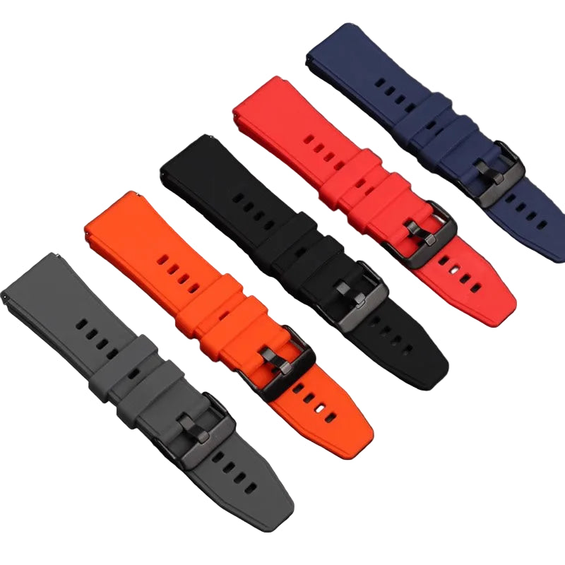 Rubber Watch Strap with Convex Ends – 22mm | Wellstraps™ Wellstraps™