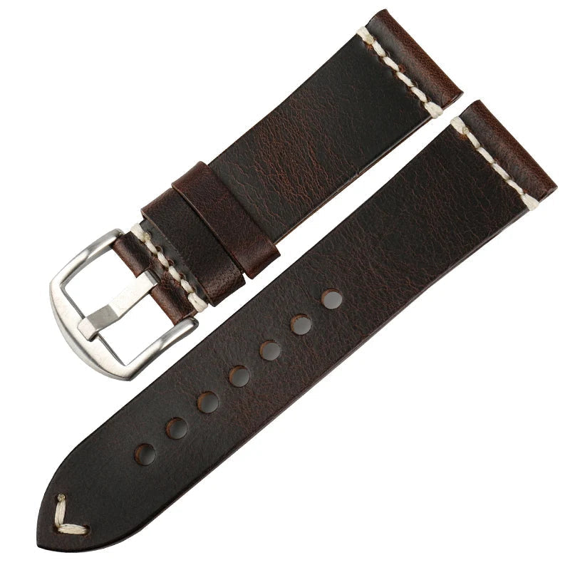 Vintage Leather Strap For Watch – 20/22/24mm Replacement Band | Wellstraps™ Wellstraps