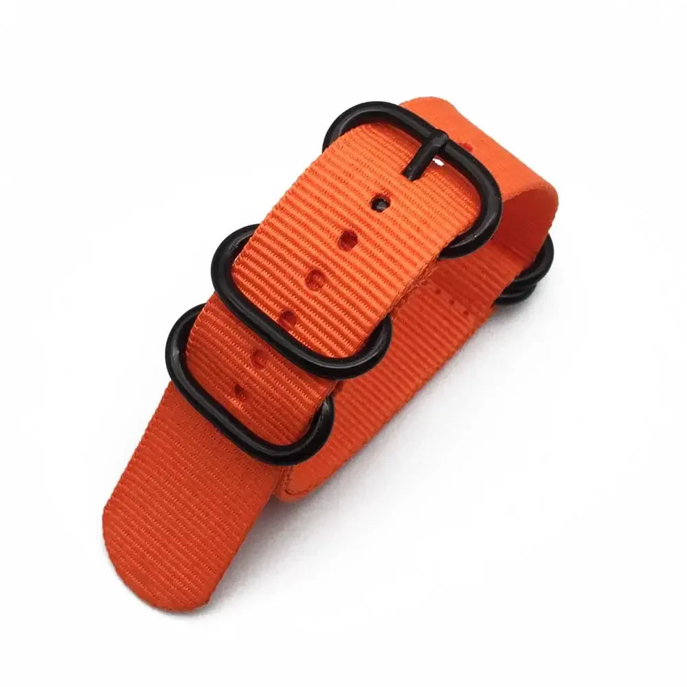 Nylon Striped Watch Strap – Ring Buckle – Multiple Sizes | Wellstraps™ Wellstraps™