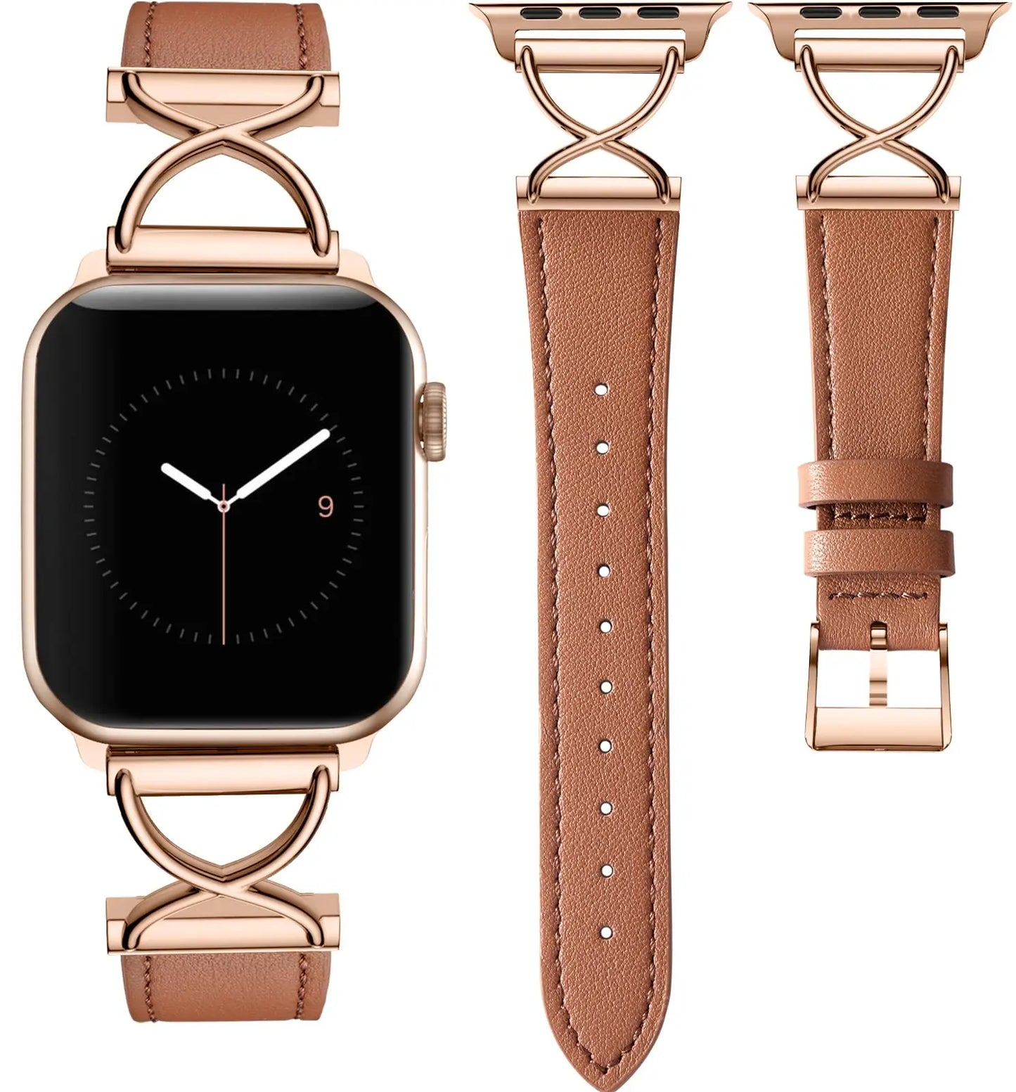 Luxury Leather Strap For Smartwatch – 38–49mm | Wellstraps™