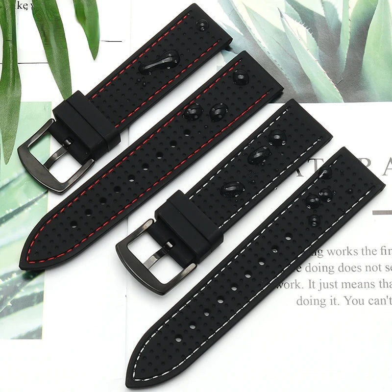 Sport Rubber Strap For Watch – 18/20/22/24mm Breathable Band | Wellstraps™ Wellstraps