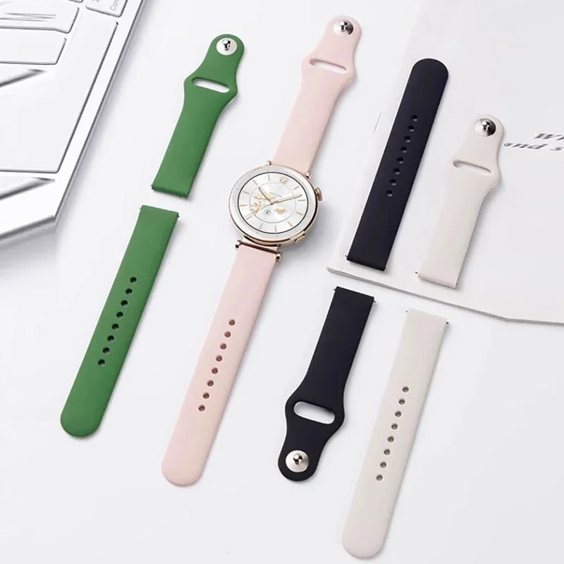 Slim Rubber Strap For Smartwatch – 18mm Universal Replacement | Wellstraps™ Wellstraps