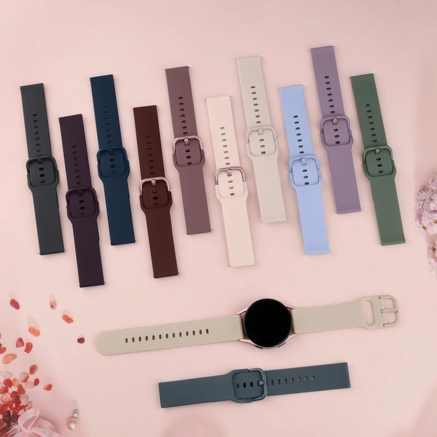 Rubber Strap For Smartwatch – 20/22mm Replacement Band | Wellstraps™ Wellstraps