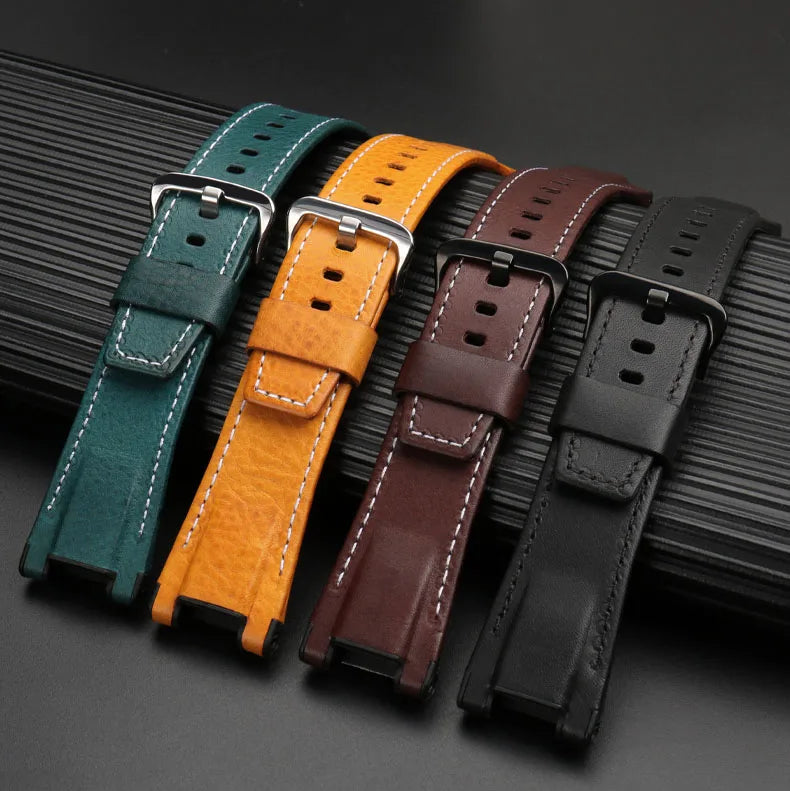 Leather Strap For Sport Watch – 26mm Notched Band | Wellstraps™ Wellstraps