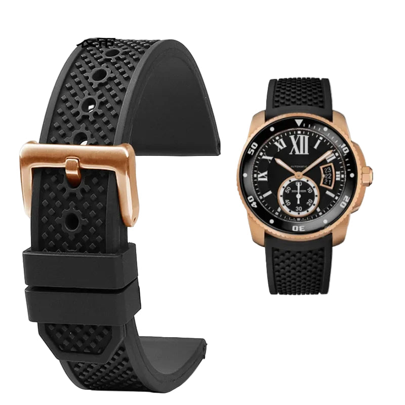Premium Rubber Strap – Black & Blue Options | Wellstraps™ Wellstraps™