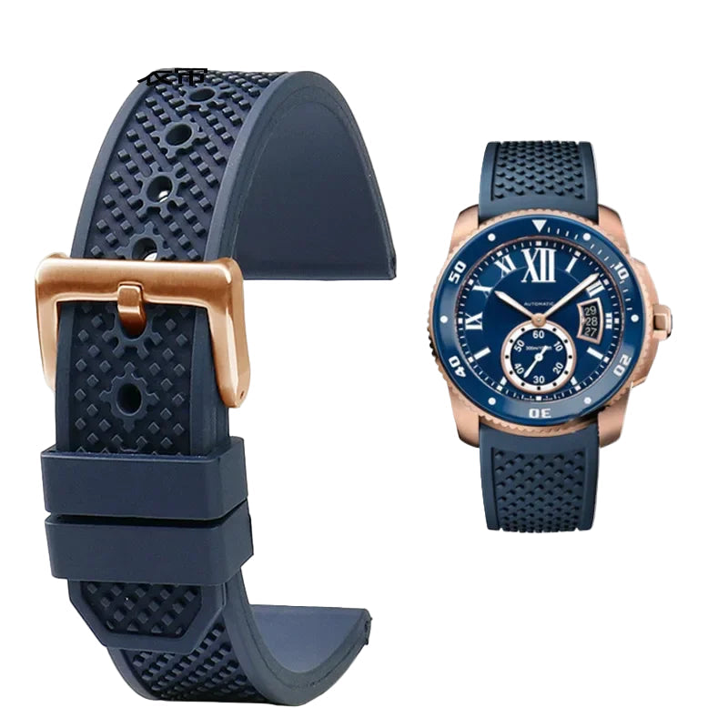 Premium Rubber Strap – Black & Blue Options | Wellstraps™ Wellstraps™