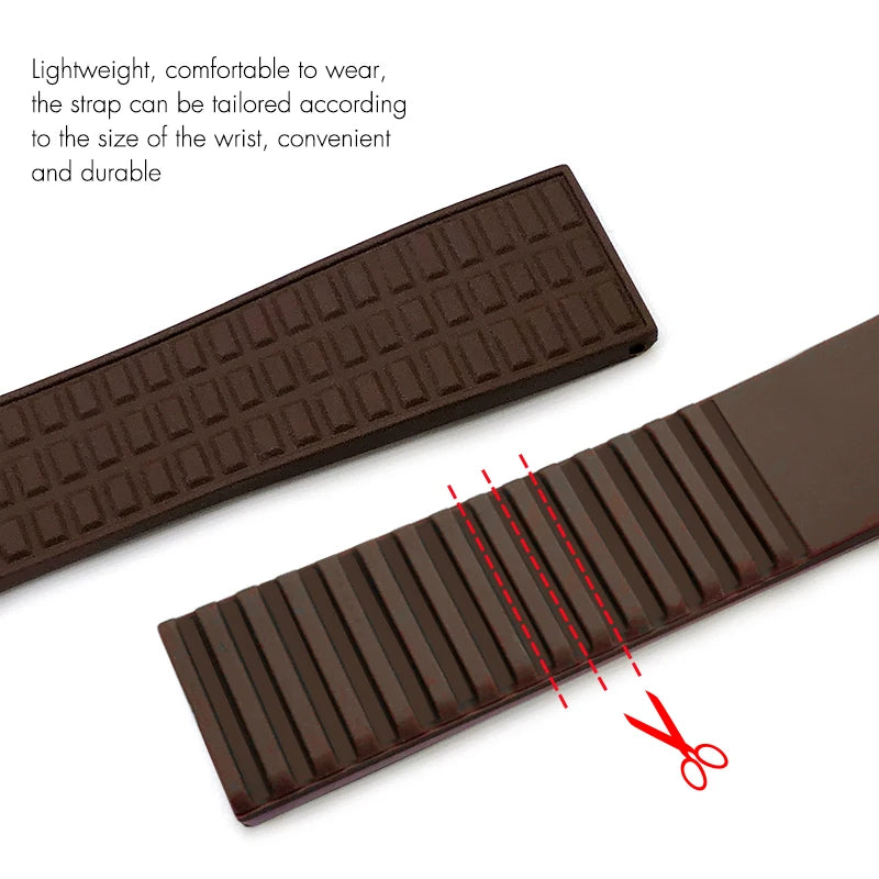 Rubber Strap – Compatible with Integrated Lug Watches | Wellstraps™ Wellstraps
