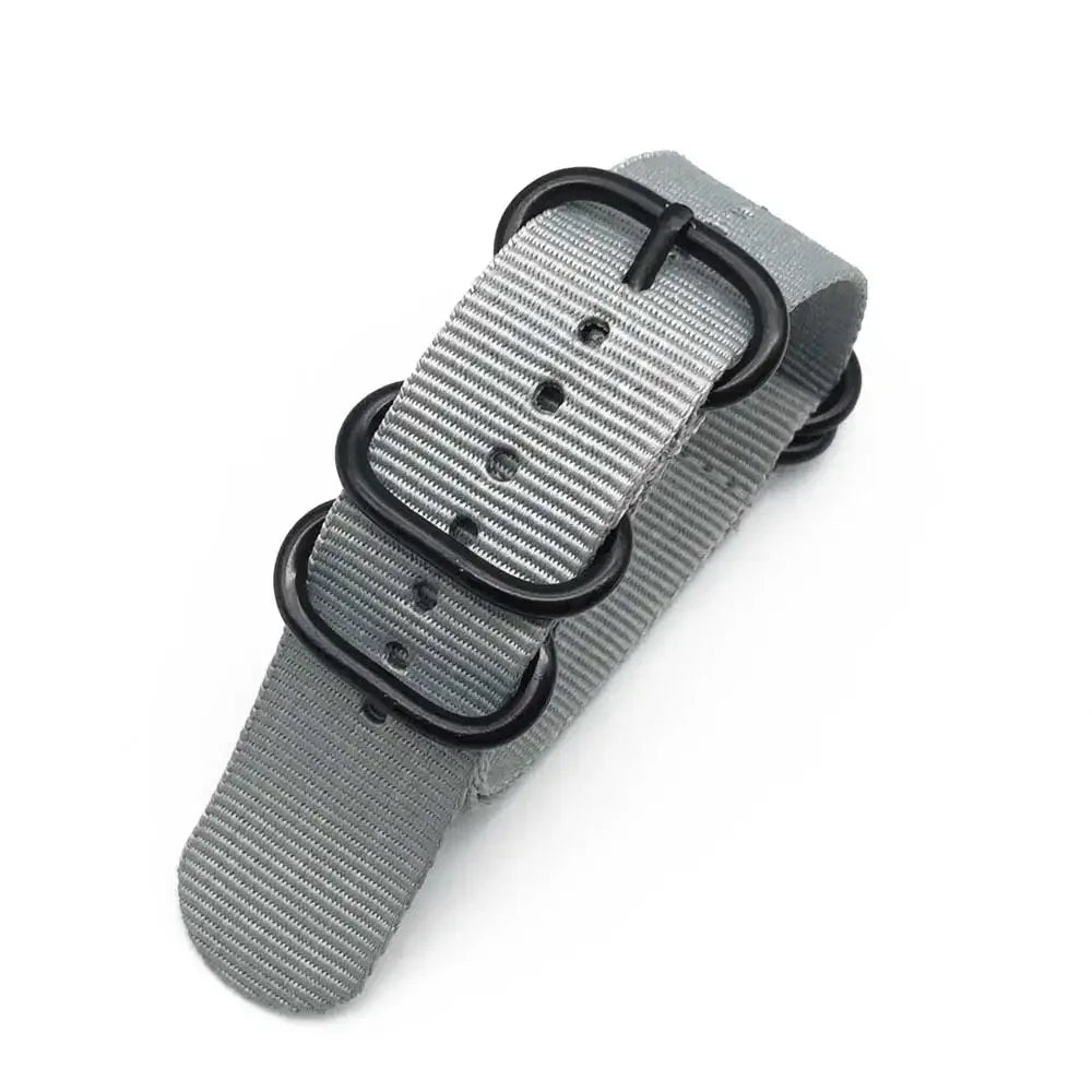 Nylon Striped Watch Strap – Ring Buckle – Multiple Sizes | Wellstraps™ Wellstraps™