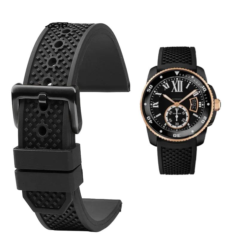 Premium Rubber Strap – Black & Blue Options | Wellstraps™ Wellstraps™
