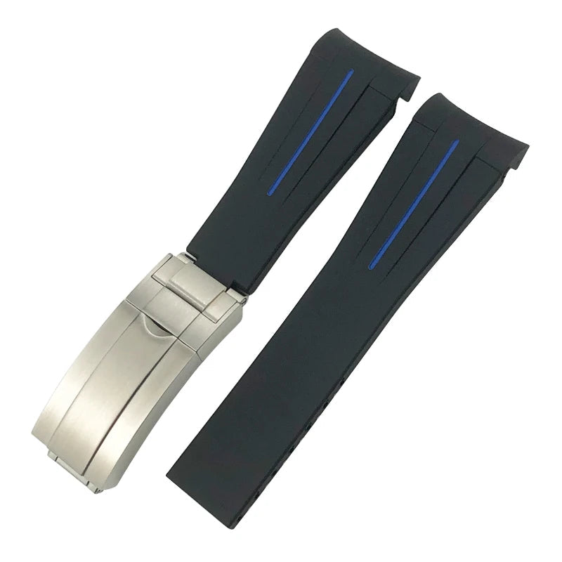 Deployant Rubber Strap – Y II Line Series | Compatible with 21mm Watches Wellstraps™