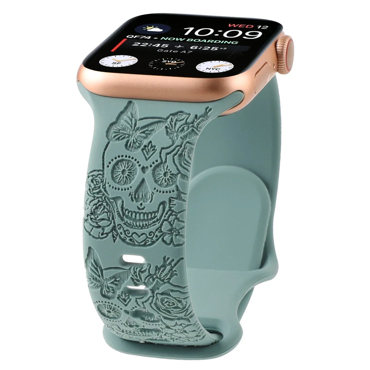 Rubber Strap – Skull Engraved – Multiple Sizes | Premium Design Wellstraps
