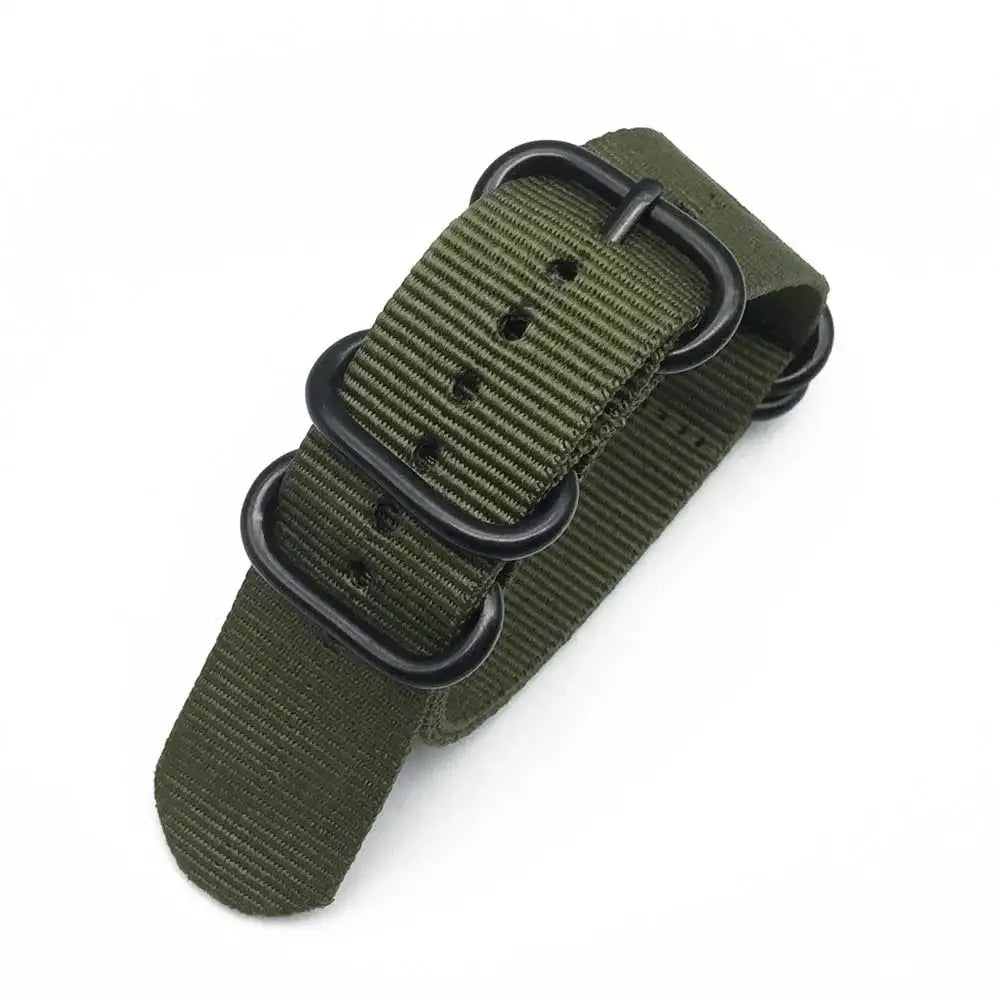 Nylon Striped Watch Strap – Ring Buckle – Multiple Sizes | Wellstraps™ Wellstraps™