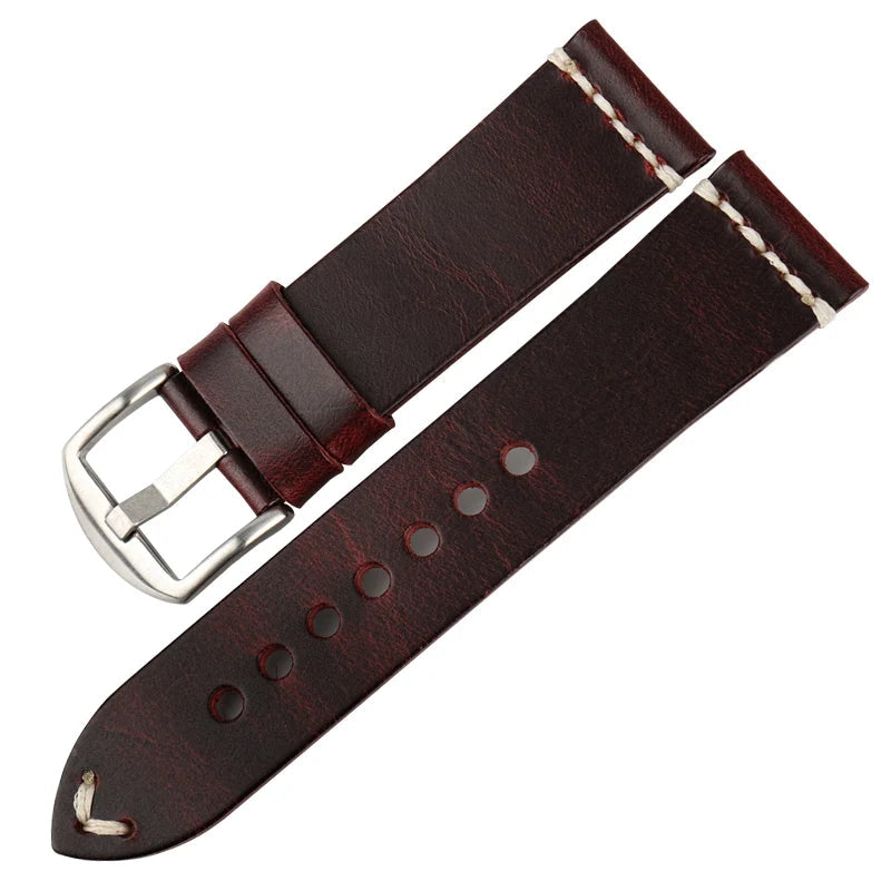 Vintage Leather Strap For Watch – 20/22/24mm Replacement Band | Wellstraps™ Wellstraps