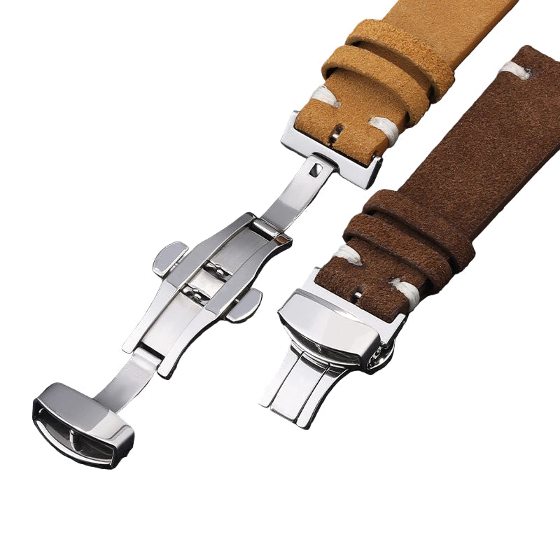 Suede Leather Strap For Watch – 18/20/22mm Vintage Band | Wellstraps™ Wellstraps™
