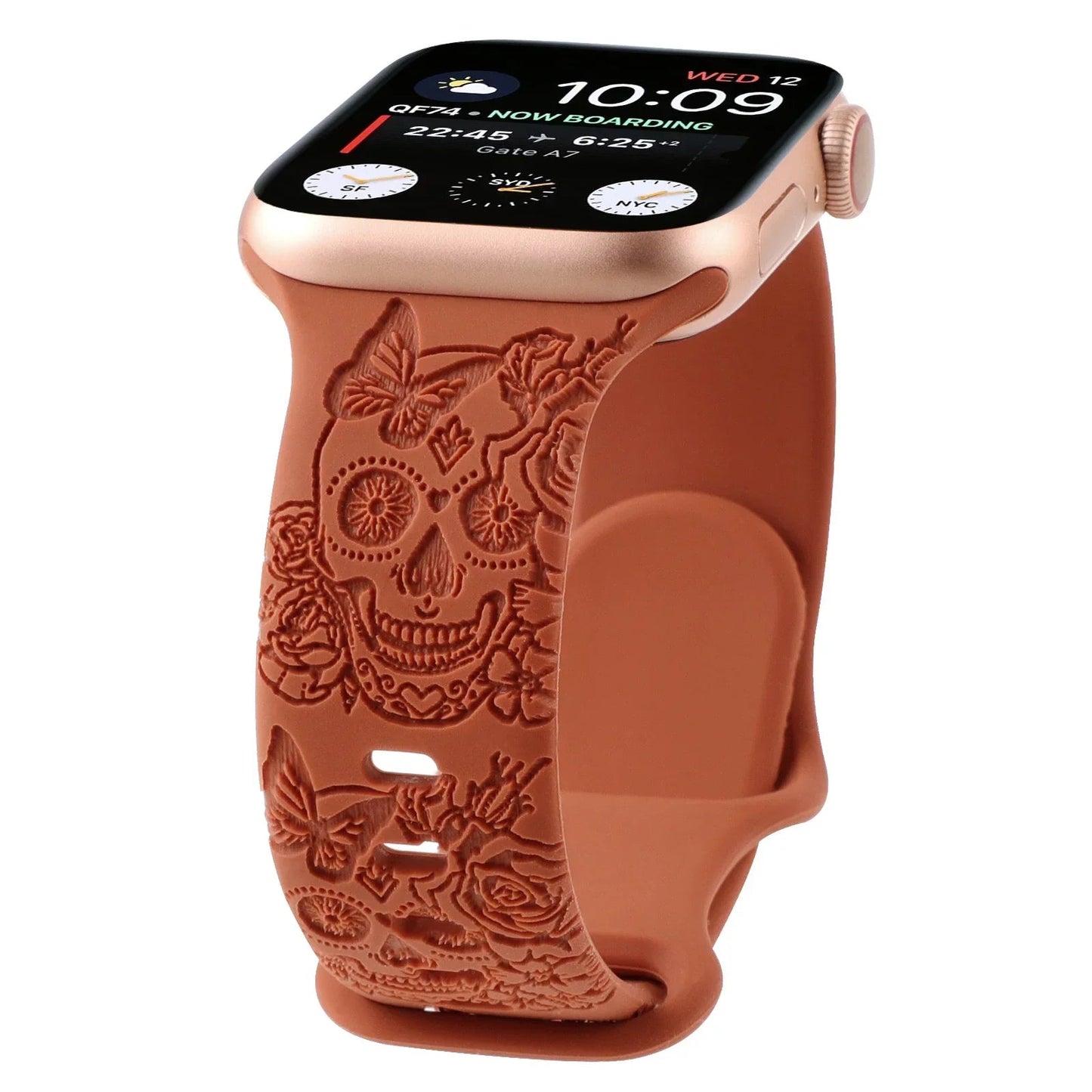 Rubber Strap – Skull Engraved – Multiple Sizes | Premium Design Wellstraps