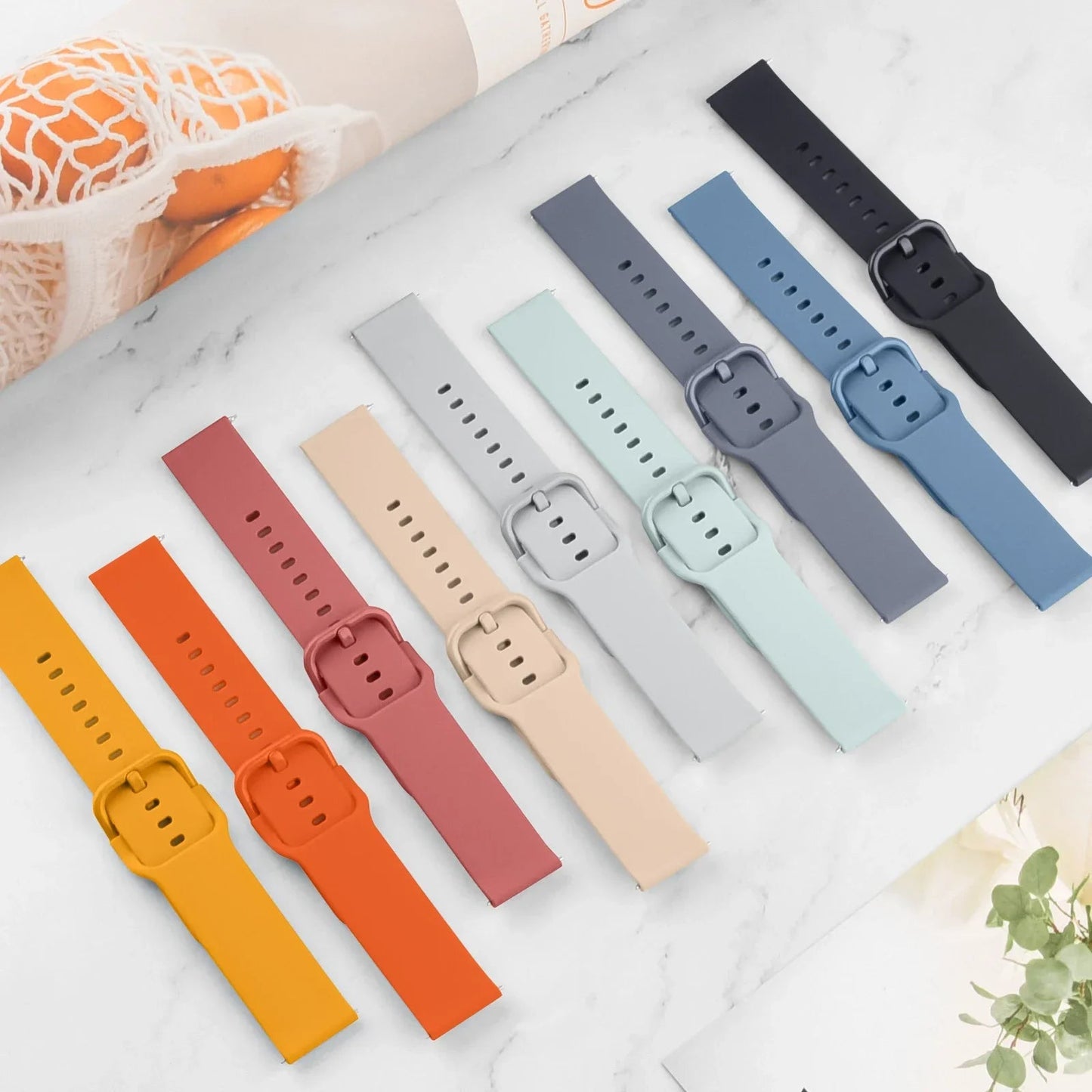 Rubber Strap For Smartwatch – 20/22mm Replacement Band | Wellstraps™ Wellstraps