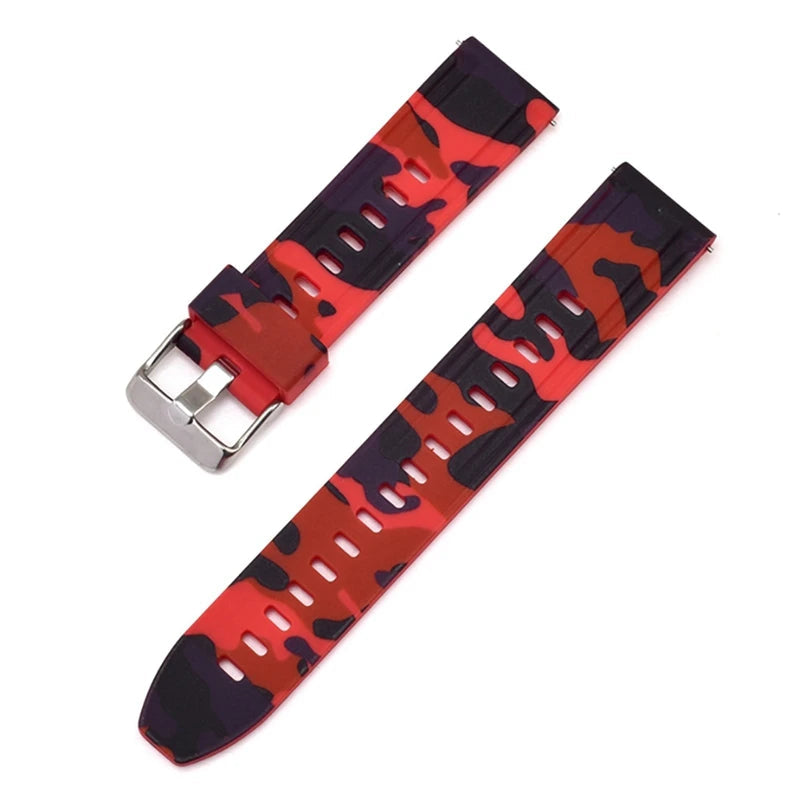 Camouflage Rubber Strap – Compatible with 18/20/22/24 mm Watches | Wellstraps™ Wellstraps