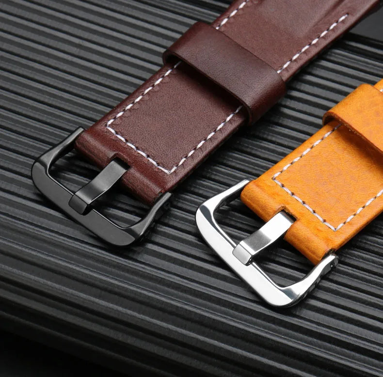 Leather Strap For Sport Watch – 26mm Notched Band | Wellstraps™ Wellstraps