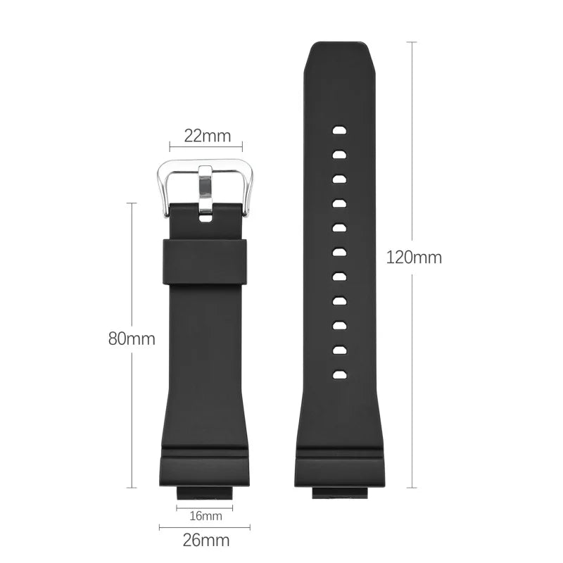 Rubber Watch Strap – Quick Release 16mm for Sport Watches Wellstraps