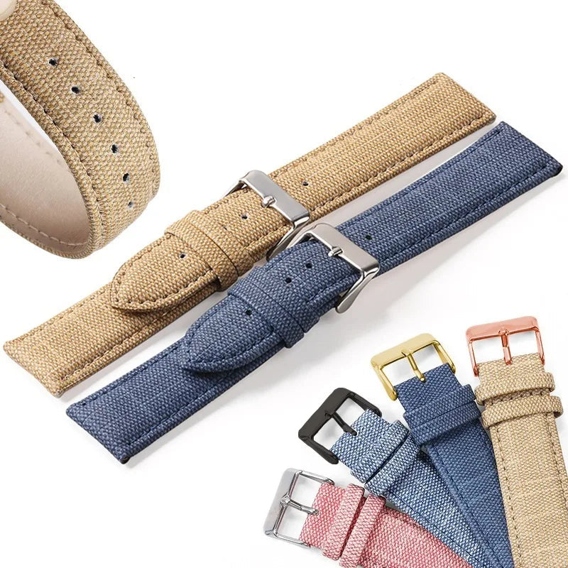 Denim Nylon Strap For Watch – Vintage Band | Wellstraps™ Wellstraps