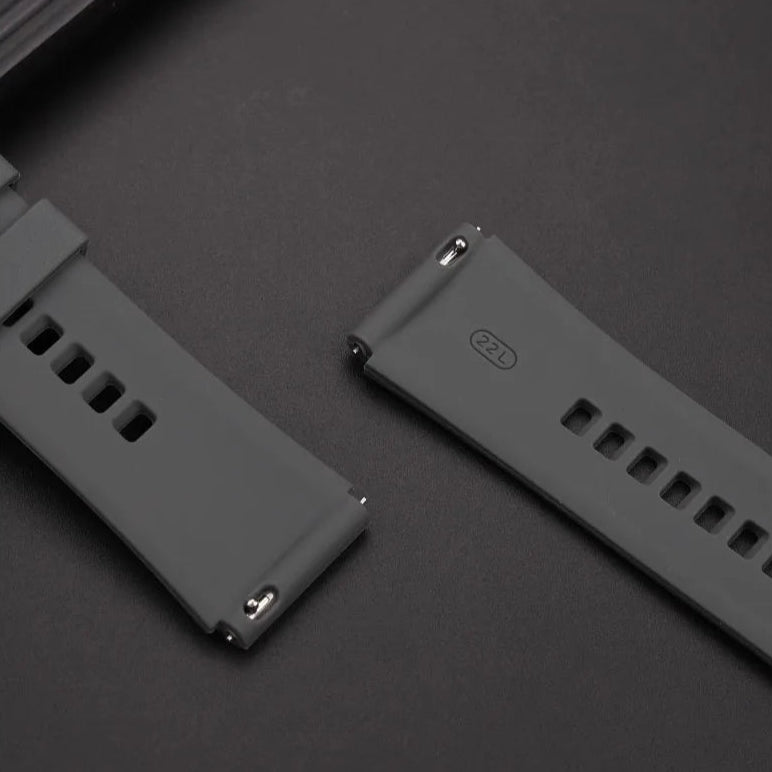 Rubber Watch Strap with Convex Ends – 22mm | Wellstraps™ Wellstraps™