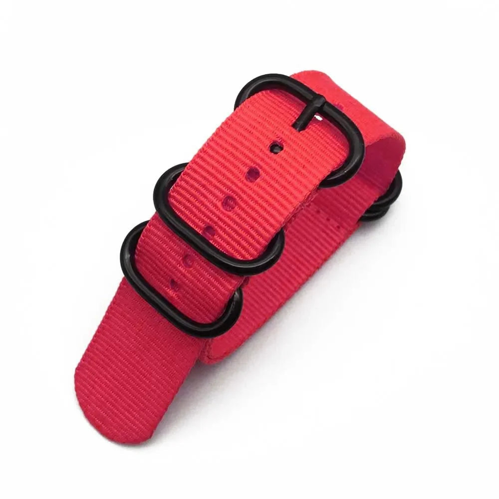Nylon Striped Watch Strap – Ring Buckle – Multiple Sizes | Wellstraps™ Wellstraps™
