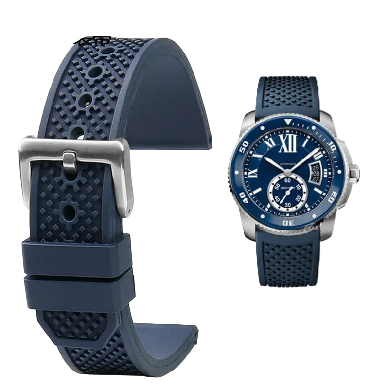 Premium Rubber Strap – Black & Blue Options | Wellstraps™ Wellstraps™