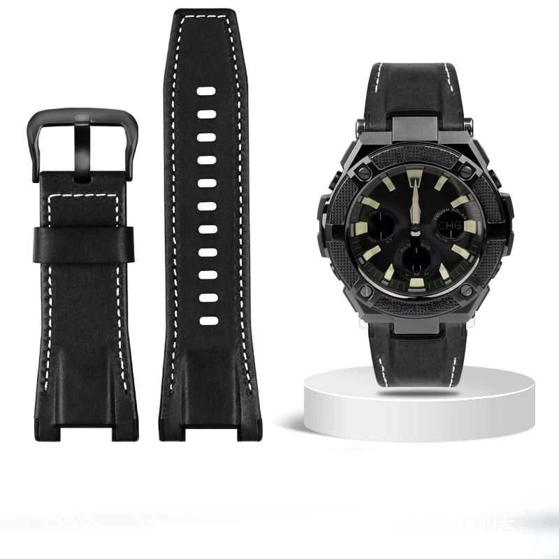 Leather Strap For Sport Watch – 26mm Notched Band | Wellstraps™ Wellstraps