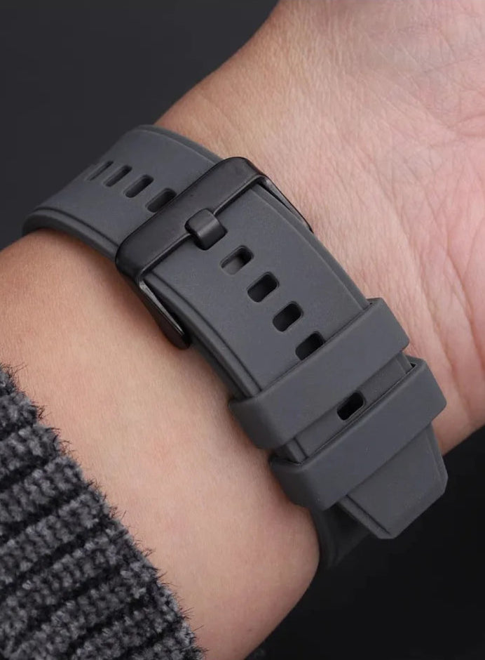 Rubber Watch Strap with Convex Ends – 22mm | Wellstraps™ Wellstraps™