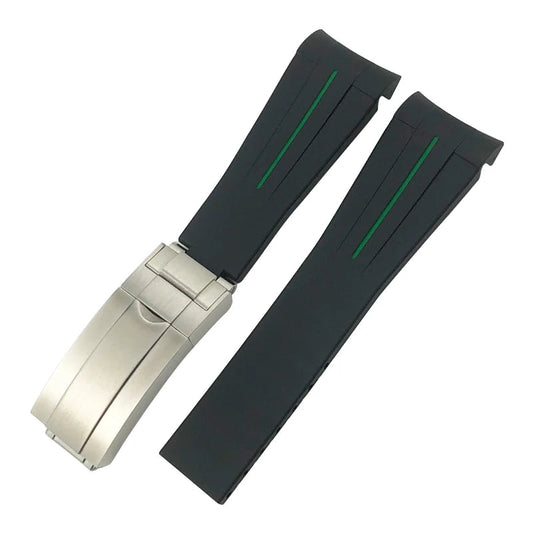 Deployant Rubber Strap – Y II Line Series | Compatible with 21mm Watches Wellstraps™