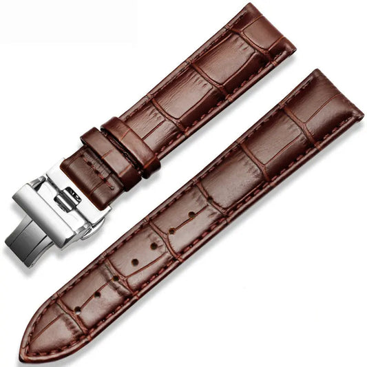 Genuine Leather Watch Strap – 20mm / 22mm with Butterfly Clasp | Wellstraps™ Wellstraps™