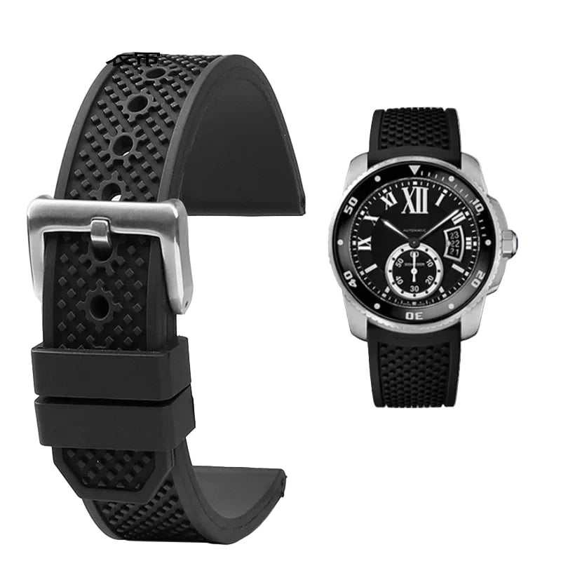 Premium Rubber Strap – Black & Blue Options | Wellstraps™ Wellstraps™