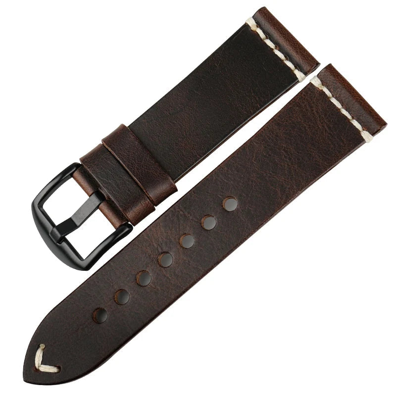 Vintage Leather Strap For Watch – 20/22/24mm Replacement Band | Wellstraps™ Wellstraps