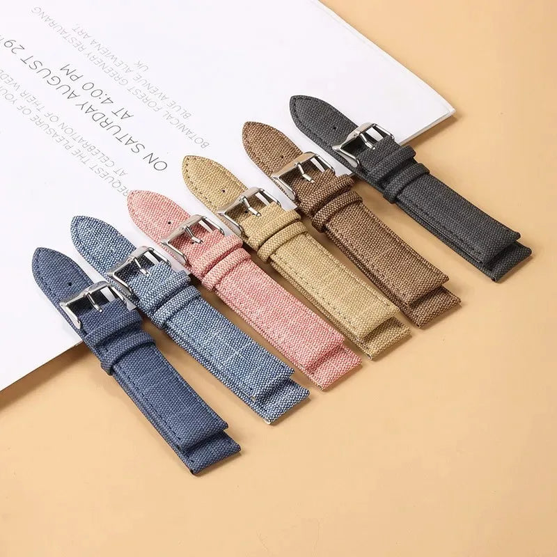 Denim Nylon Strap For Watch – Vintage Band | Wellstraps™ Wellstraps
