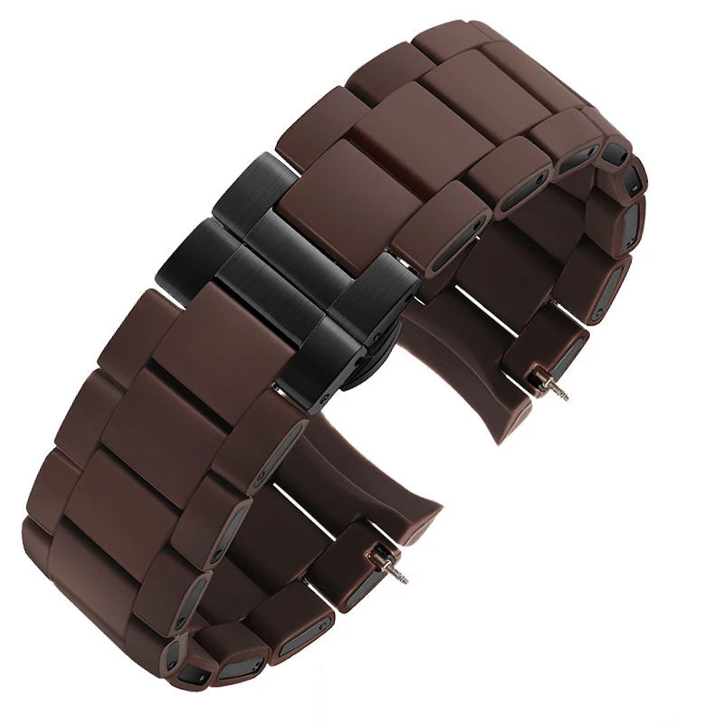 Rubber Watch Strap with Curved Ends – 20/23mm | Wellstraps™