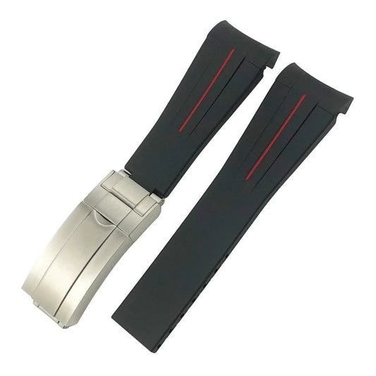 Deployant Rubber Strap – Y II Line Series | Compatible with 21mm Watches Wellstraps™