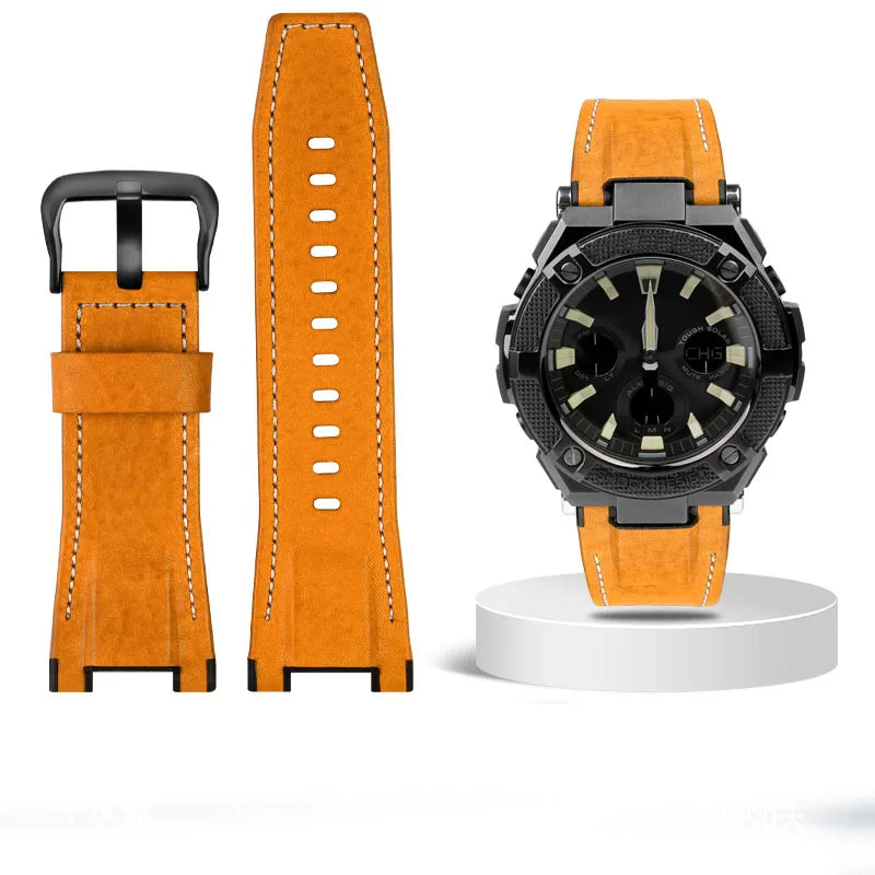 Leather Strap For Sport Watch – 26mm Notched Band | Wellstraps™ Wellstraps
