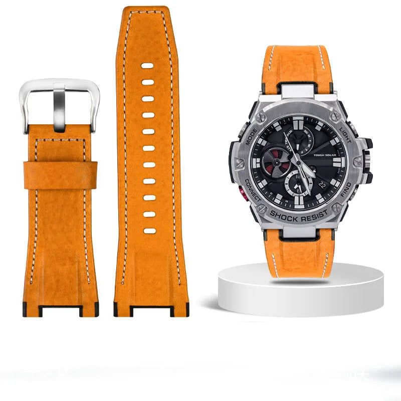 Leather Strap For Sport Watch – 26mm Notched Band | Wellstraps™ Wellstraps