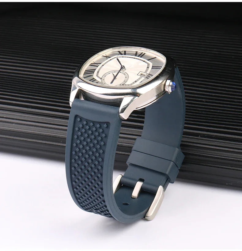 Premium Rubber Strap – Black & Blue Options | Wellstraps™ Wellstraps™