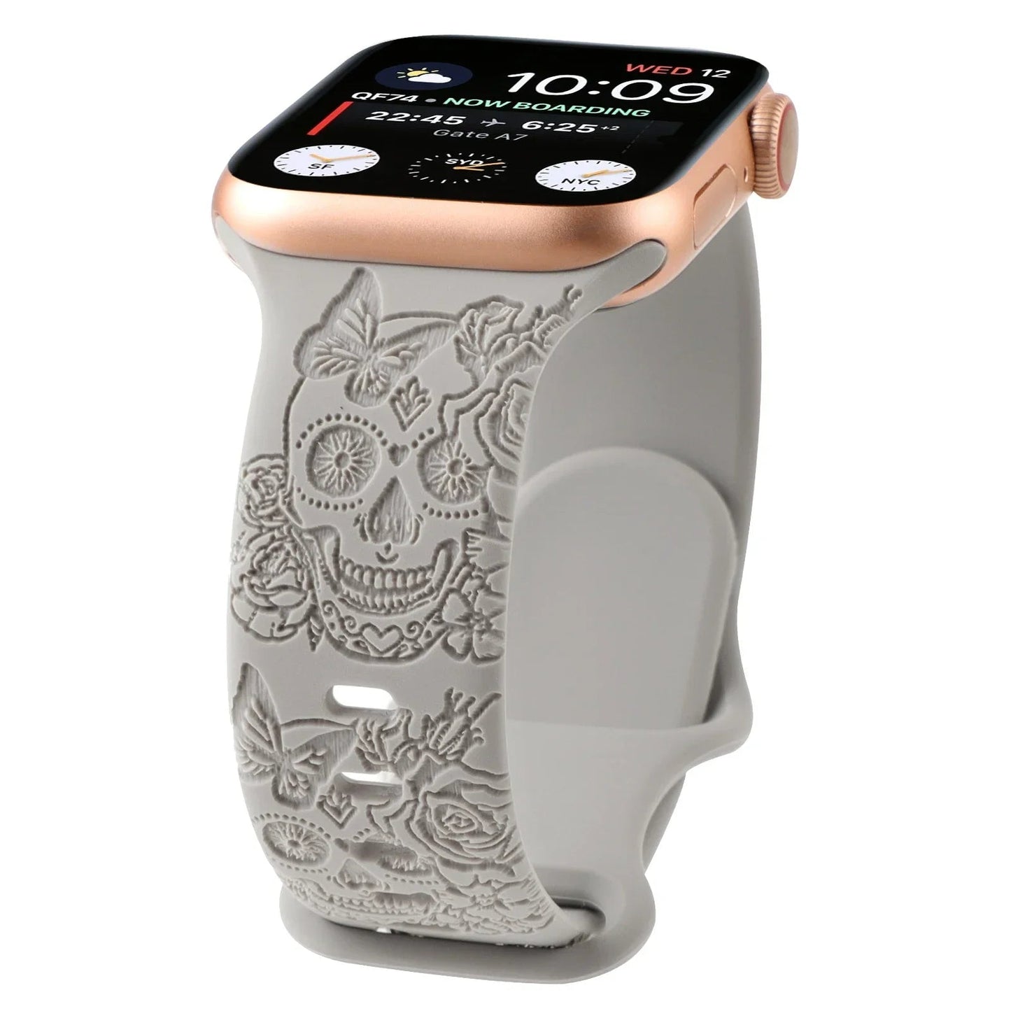 Rubber Strap – Skull Engraved – Multiple Sizes | Premium Design Wellstraps