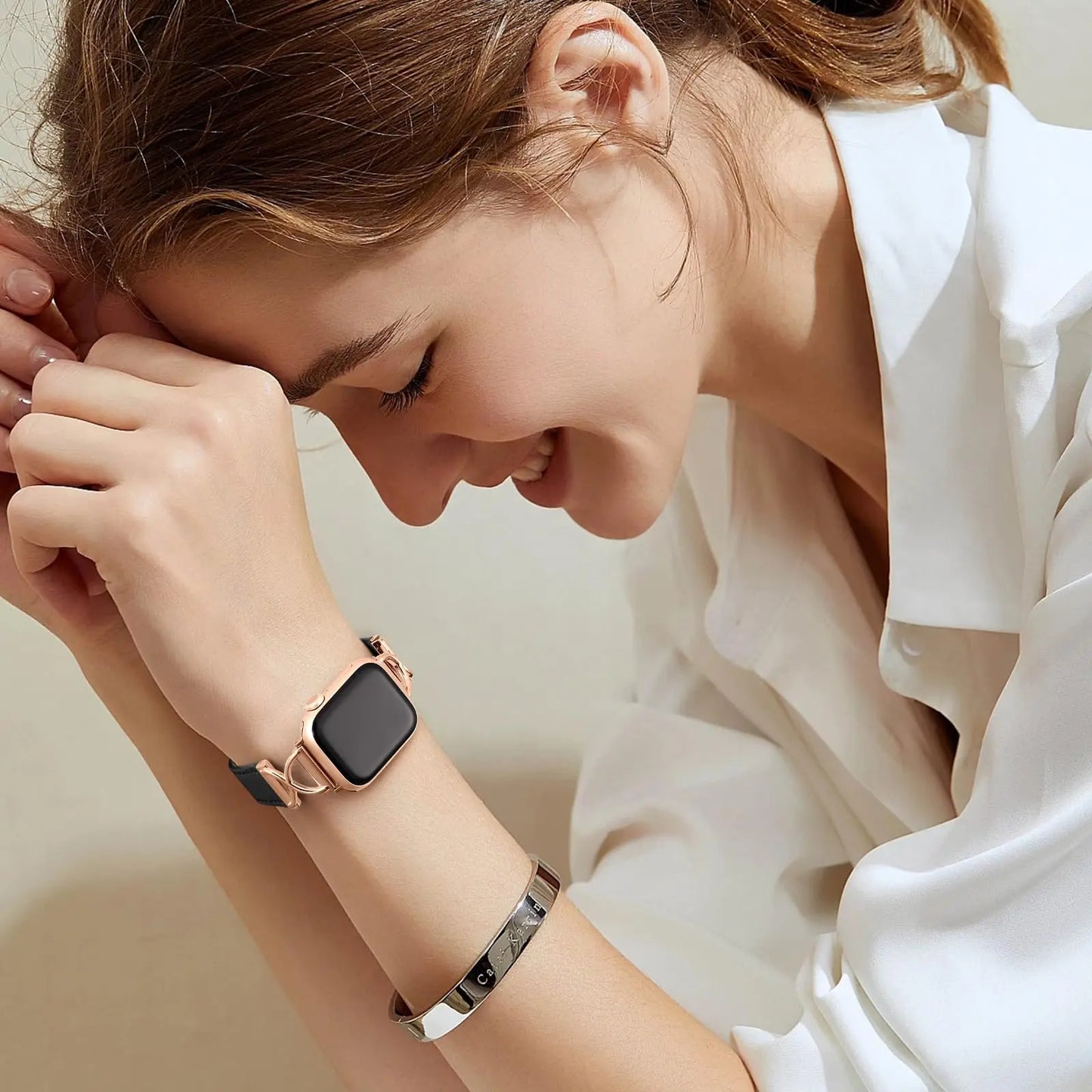 Luxury Leather Strap For Smartwatch – 38–49mm | Wellstraps™
