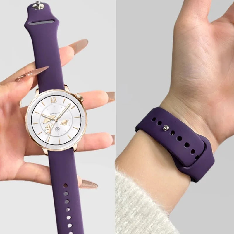 Slim Rubber Strap For Smartwatch – 18mm Universal Replacement | Wellstraps™ Wellstraps